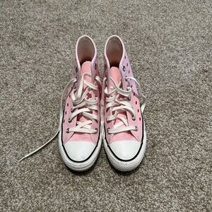 Pink High-Top Valentines Converses